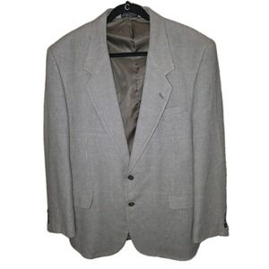 Petrocelli Sport Coat Mens Size 44R Two Button Houndstooth Blazer Preppy